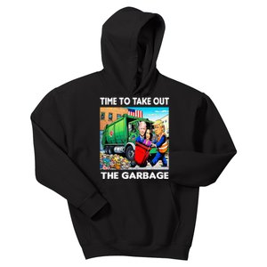 Funny Garbage For Trump 2024 Time To Take Out The Garbage Kids Hoodie