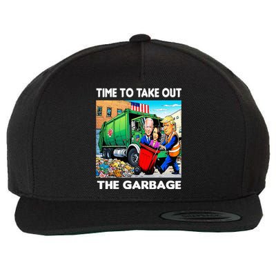 Funny Garbage For Trump 2024 Time To Take Out The Garbage Wool Snapback Cap