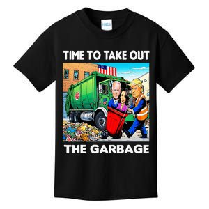 Funny Garbage For Trump 2024 Time To Take Out The Garbage Kids T-Shirt