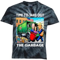 Funny Garbage For Trump 2024 Time To Take Out The Garbage Kids Tie-Dye T-Shirt