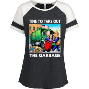 Funny Garbage For Trump 2024 Time To Take Out The Garbage Enza Ladies Jersey Colorblock Tee