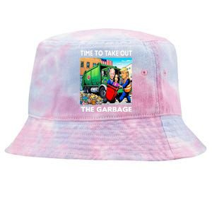 Funny Garbage For Trump 2024 Time To Take Out The Garbage Tie-Dyed Bucket Hat