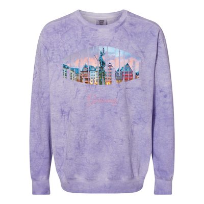 Frankfurt Germany Colorblast Crewneck Sweatshirt