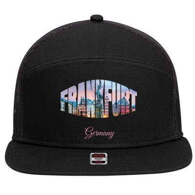 Frankfurt Germany 7 Panel Mesh Trucker Snapback Hat