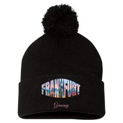 Frankfurt Germany Pom Pom 12in Knit Beanie