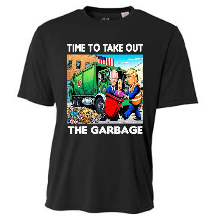 Funny Garbage For Trump 2024 Time To Take Out The Garbage Cooling Performance Crew T-Shirt