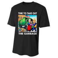 Funny Garbage For Trump 2024 Time To Take Out The Garbage Performance Sprint T-Shirt