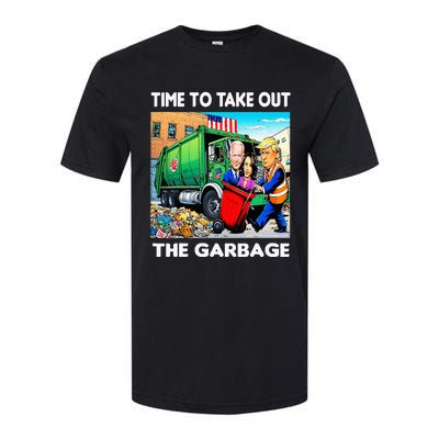 Funny Garbage For Trump 2024 Time To Take Out The Garbage Softstyle CVC T-Shirt