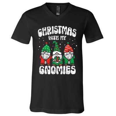 Festive Gnome Family Pajama Set for Christmas V-Neck T-Shirt