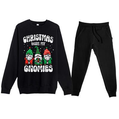 Festive Gnome Family Pajama Set for Christmas Premium Crewneck Sweatsuit Set