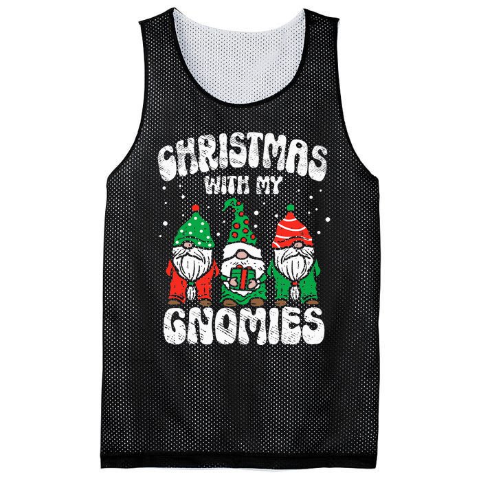 Festive Gnome Family Pajama Set for Christmas Mesh Reversible Basketball Jersey Tank