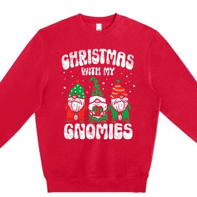 Festive Gnome Family Pajama Set for Christmas Premium Crewneck Sweatshirt