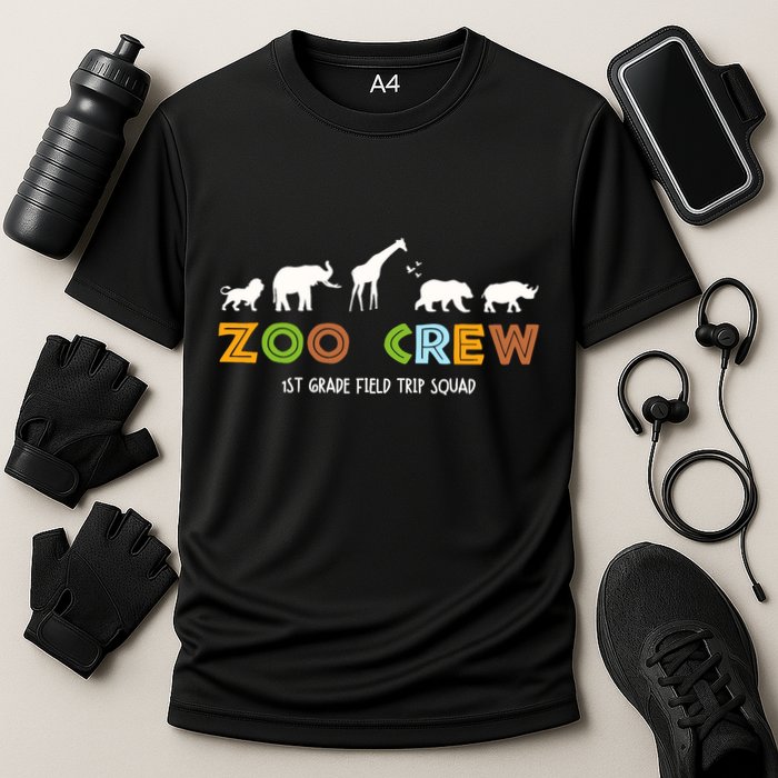 First Grade Field Trip Squad Zoo Crew Wild Animal Safari Cooling Performance Crew T-Shirt