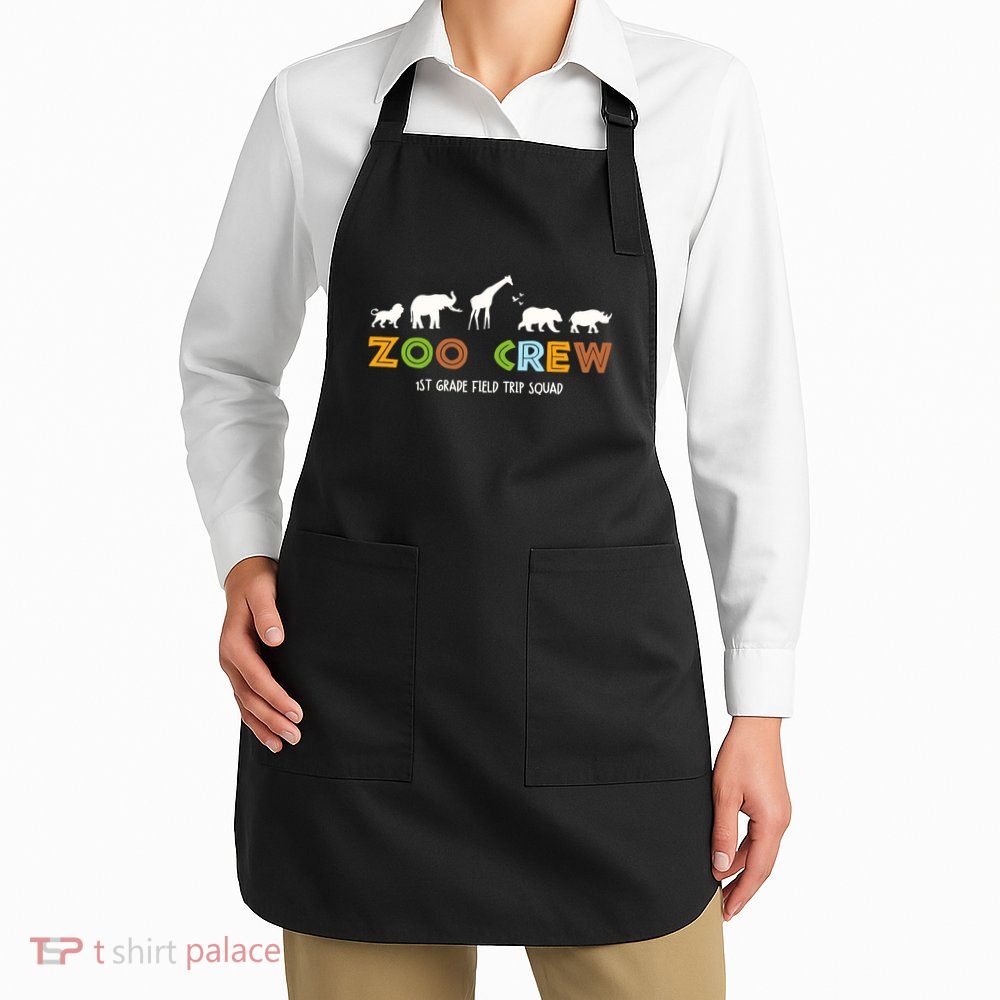First Grade Field Trip Squad Zoo Crew Wild Animal Safari Apron