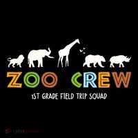 First Grade Field Trip Squad Zoo Crew Wild Animal Safari Drawstring Bag