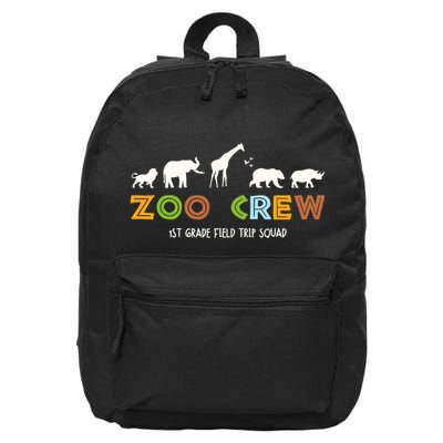 First Grade Field Trip Squad Zoo Crew Wild Animal Safari 16 in Basic Backpack