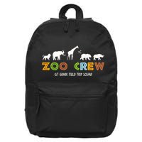 First Grade Field Trip Squad Zoo Crew Wild Animal Safari 16 in Basic Backpack