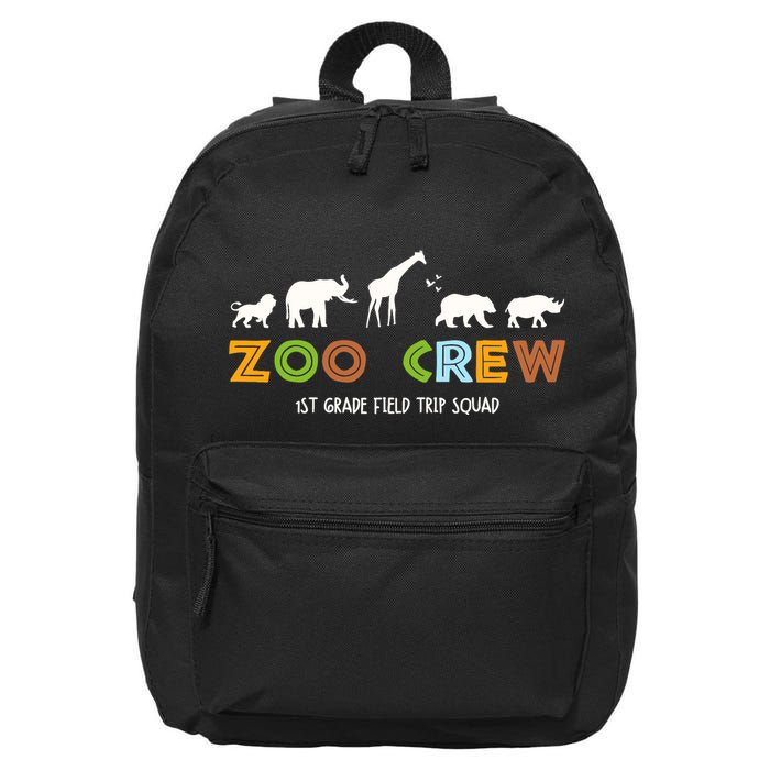 First Grade Field Trip Squad Zoo Crew Wild Animal Safari 16 in Basic Backpack