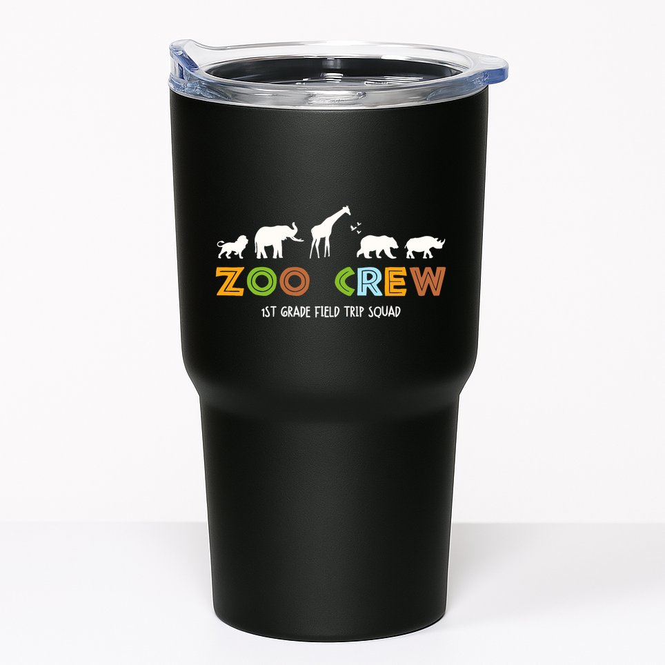 First Grade Field Trip Squad Zoo Crew Wild Animal Safari Tumbler