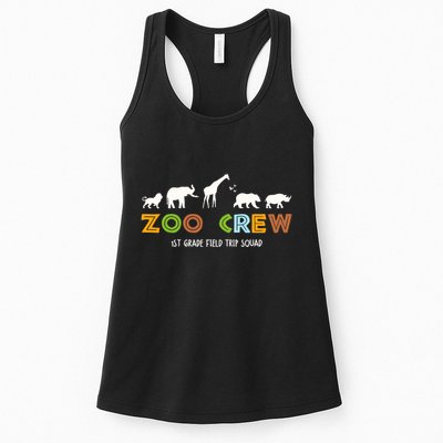 First Grade Field Trip Squad Zoo Crew Wild Animal Safari Womens Tank Top