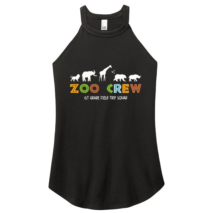 First Grade Field Trip Squad Zoo Crew Wild Animal Safari Women's Perfect Tri Rocker Tank