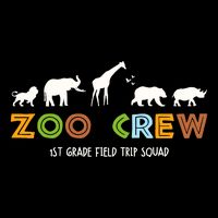 First Grade Field Trip Squad Zoo Crew Wild Animal Safari Short Acrylic Beanie