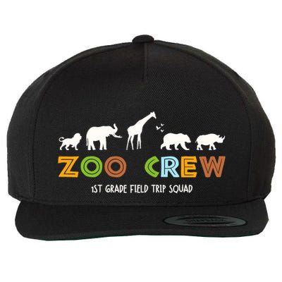 First Grade Field Trip Squad Zoo Crew Wild Animal Safari Wool Snapback Cap