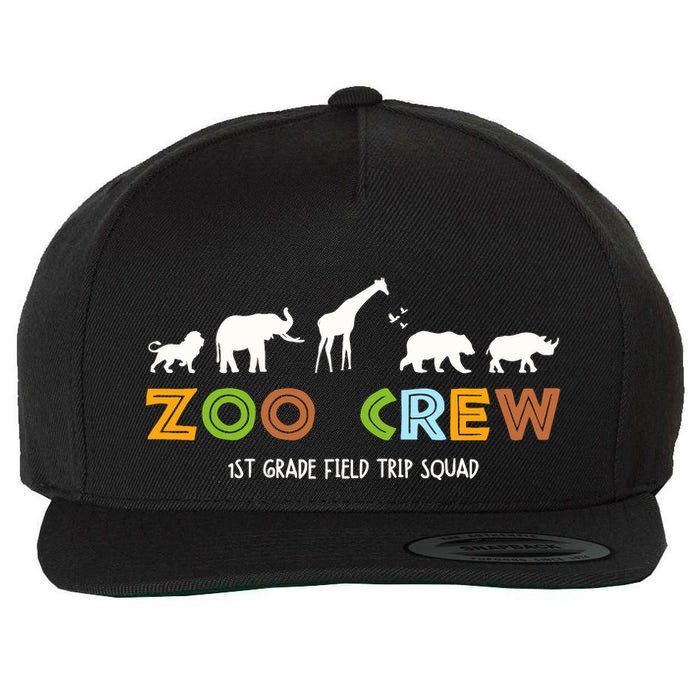 First Grade Field Trip Squad Zoo Crew Wild Animal Safari Wool Snapback Cap