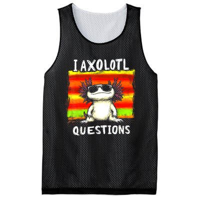 Funny Graphic For I Axolotl Questions Mesh Reversible Basketball Jersey Tank