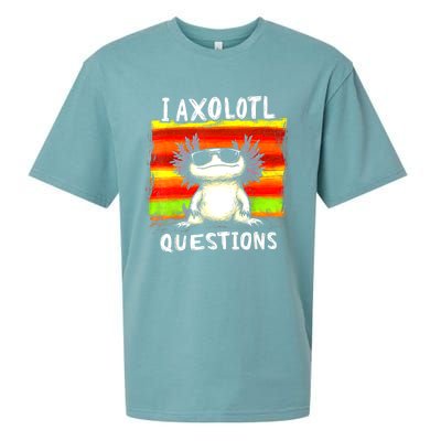 Funny Graphic For I Axolotl Questions Sueded Cloud Jersey T-Shirt