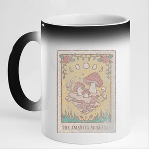 Fairy Grunge Fairycore Aesthetic Mushroom Tarot Alt Clothes 11oz Black Color Changing Mug