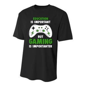 Funny Gamer For Teens Boy Video Gaming Youth Performance Sprint T-Shirt