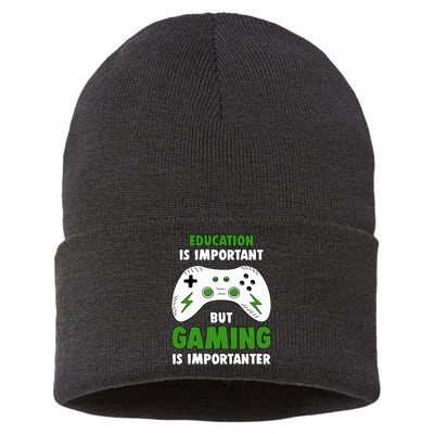 Funny Gamer For Teens Boy Video Gaming Sustainable Knit Beanie