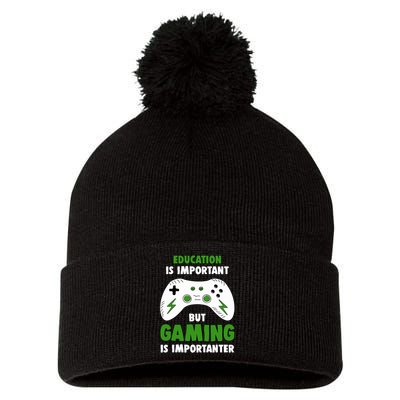 Funny Gamer For Teens Boy Video Gaming Pom Pom 12in Knit Beanie