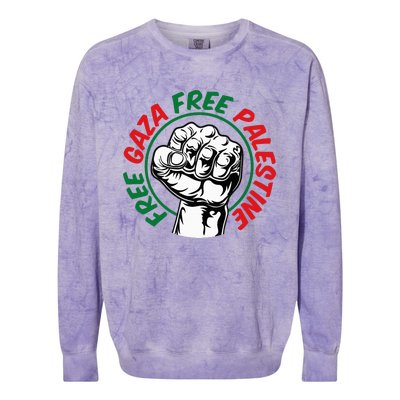 Free Gaza Colorblast Crewneck Sweatshirt