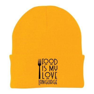 Foodie Gifts Food Is My Love Language Food Lover Chef Cook TShirt Knit Cap Winter Beanie