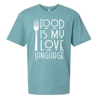 Foodie Gifts Food Is My Love Language Food Lover Chef Cook TShirt Sueded Cloud Jersey T-Shirt