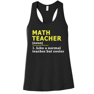 Funny Gift For Math Teachers Cool Math Teacher Cute Gift Blue Small Women's Racerback Tank