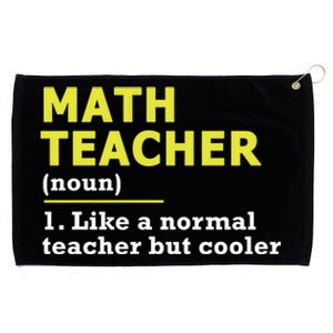 Funny Gift For Math Teachers Cool Math Teacher Cute Gift Blue Small Grommeted Golf Towel