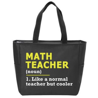 Funny Gift For Math Teachers Cool Math Teacher Cute Gift Blue Small Zip Tote Bag