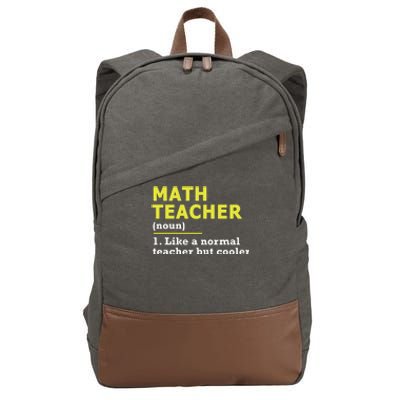 Funny Gift For Math Teachers Cool Math Teacher Cute Gift Blue Small Cotton Canvas Backpack