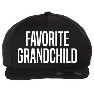 Favorite Grandchild Wool Snapback Cap