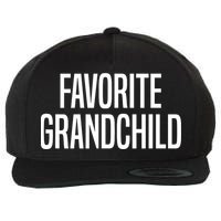 Favorite Grandchild Wool Snapback Cap