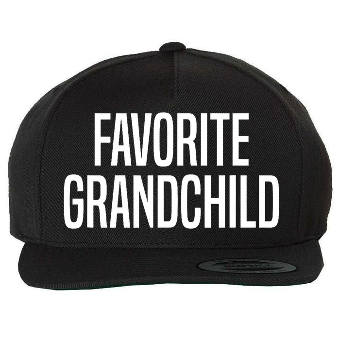 Favorite Grandchild Wool Snapback Cap