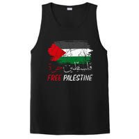 Free Gaza Free Palestine Flag Arabic Human Rights PosiCharge Competitor Tank