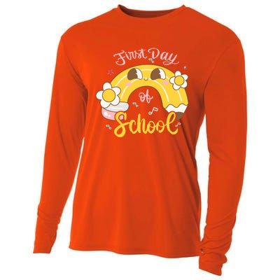 Funny Gift First Day Of School Cooling Performance Long Sleeve Crew