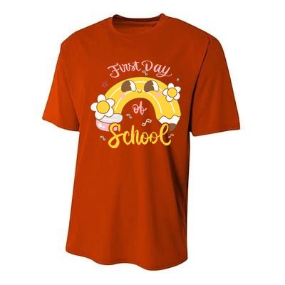 Funny Gift First Day Of School Performance Sprint T-Shirt