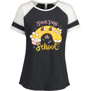 Funny Gift First Day Of School Enza Ladies Jersey Colorblock Tee