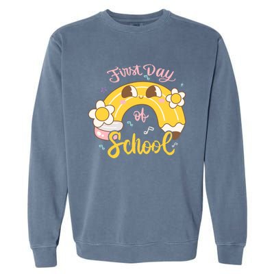 Funny Gift First Day Of School Garment-Dyed Sweatshirt