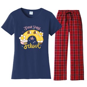 Funny Gift First Day Of School Women's Flannel Pajama Set